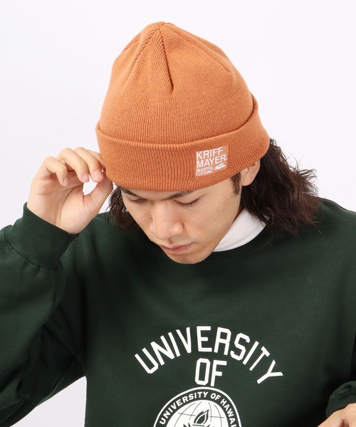 KRIFF MAYER（クリフメイヤー）の「KRIFF MAYER クリフメイヤー ニット ワッチキャップ ワンポイント刺繍 ニット帽 帽子 男女兼用 ユニセックス（ニットキャップ/ビーニー・メンズ・ブラック/ブラウン/ベージュ/カーキ・FREE）」の15枚目の写真