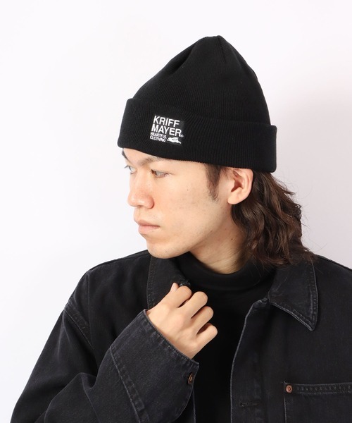 KRIFF MAYER（クリフメイヤー）の「KRIFF MAYER クリフメイヤー ニット ワッチキャップ ワンポイント刺繍 ニット帽 帽子 男女兼用 ユニセックス（ニットキャップ/ビーニー・メンズ・ブラック/ブラウン/ベージュ/カーキ・FREE）」の12枚目の写真