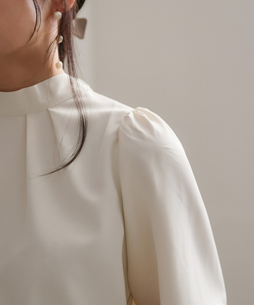 sakishimatokyo(サキシマトーキョー)の「2WAYリボンパワショルブラウス(シャツ/ブラウス・レディース・ブラック/アイボリー/グリーン・FREE)」の9枚目の写真