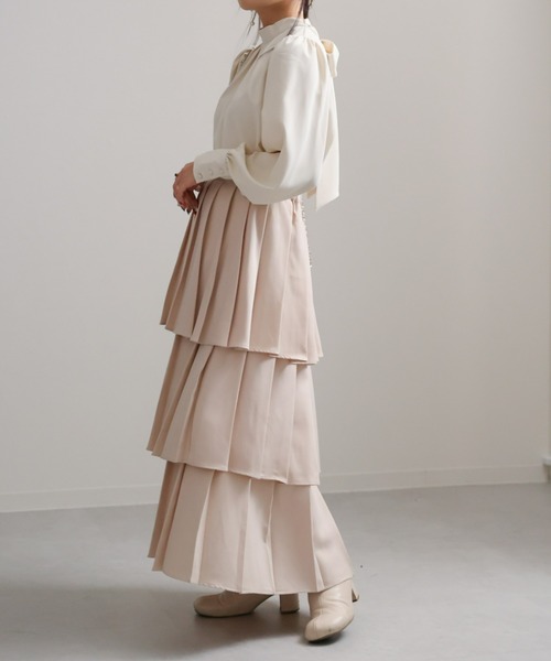 sakishimatokyo(サキシマトーキョー)の「2WAYリボンパワショルブラウス(シャツ/ブラウス・レディース・ブラック/アイボリー/グリーン・FREE)」の11枚目の写真