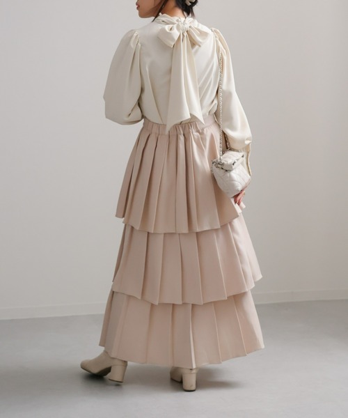 sakishimatokyo(サキシマトーキョー)の「2WAYリボンパワショルブラウス(シャツ/ブラウス・レディース・ブラック/アイボリー/グリーン・FREE)」の12枚目の写真