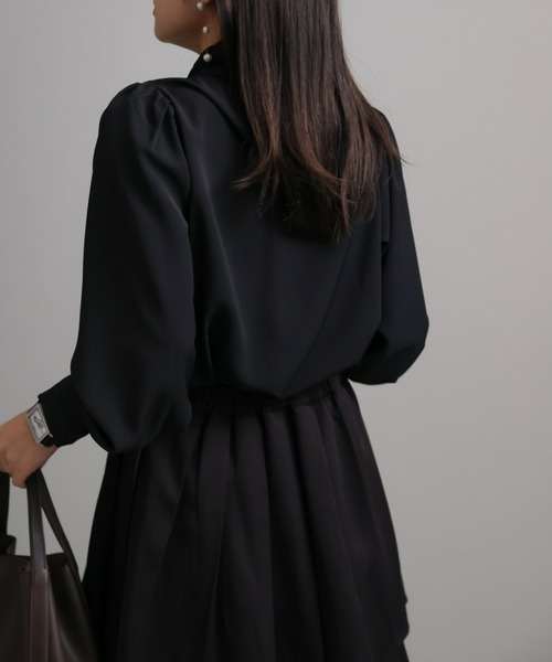 sakishimatokyo(サキシマトーキョー)の「2WAYリボンパワショルブラウス(シャツ/ブラウス・レディース・ブラック/アイボリー/グリーン・FREE)」の14枚目の写真