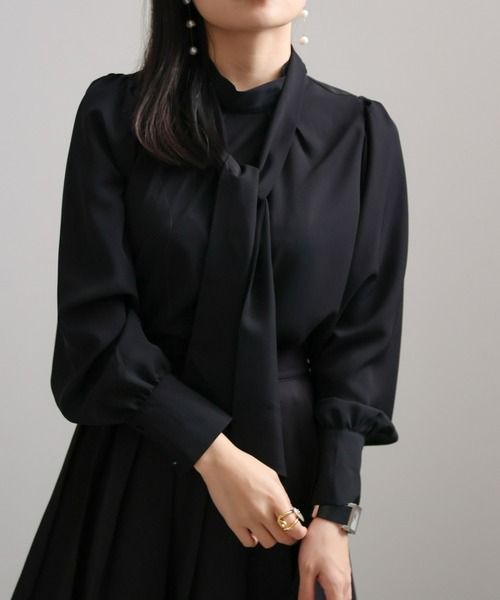 sakishimatokyo(サキシマトーキョー)の「2WAYリボンパワショルブラウス(シャツ/ブラウス・レディース・ブラック/アイボリー/グリーン・FREE)」の17枚目の写真