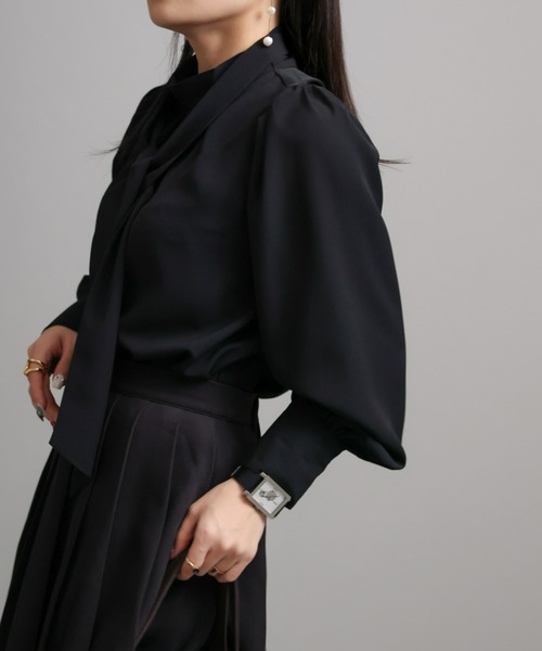 sakishimatokyo(サキシマトーキョー)の「2WAYリボンパワショルブラウス(シャツ/ブラウス・レディース・ブラック/アイボリー/グリーン・FREE)」の19枚目の写真