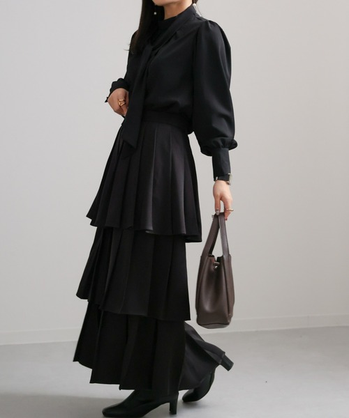 sakishimatokyo(サキシマトーキョー)の「2WAYリボンパワショルブラウス(シャツ/ブラウス・レディース・ブラック/アイボリー/グリーン・FREE)」の20枚目の写真