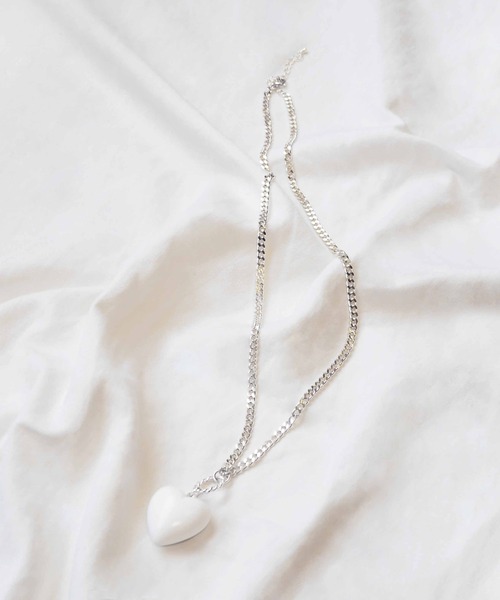 Casselini（キャセリーニ）の「Casselini(キャセリーニ)ビッグハートネックレス（ネックレス・レディース・ホワイト/シルバー/ゴールド/マルチ・FREE）」の10枚目の写真