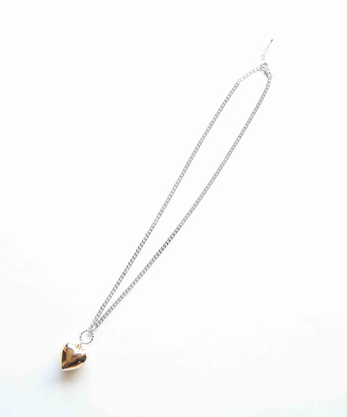 Casselini（キャセリーニ）の「Casselini(キャセリーニ)ビッグハートネックレス（ネックレス・レディース・ホワイト/シルバー/ゴールド/マルチ・FREE）」の7枚目の写真