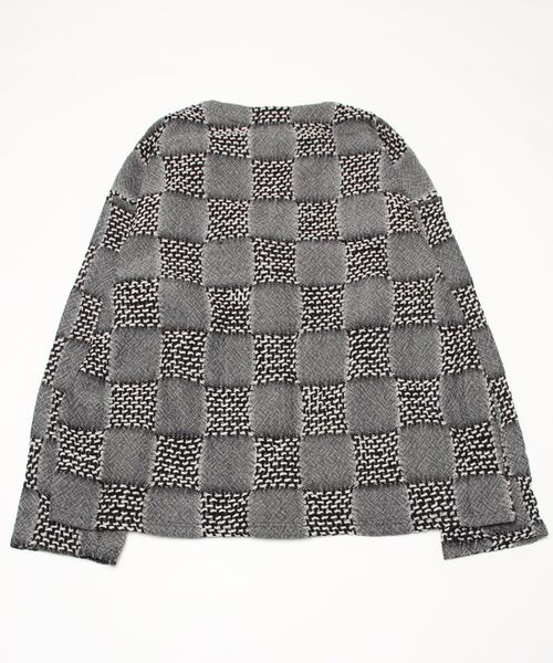 LUSOR(ルーソル)の「LUSOR(ルーソル)WOOL CHECK CD ウールチェックカーディガン(カーディガン/ボレロ・メンズ・ブルー/ホワイト・F)」の3枚目の写真