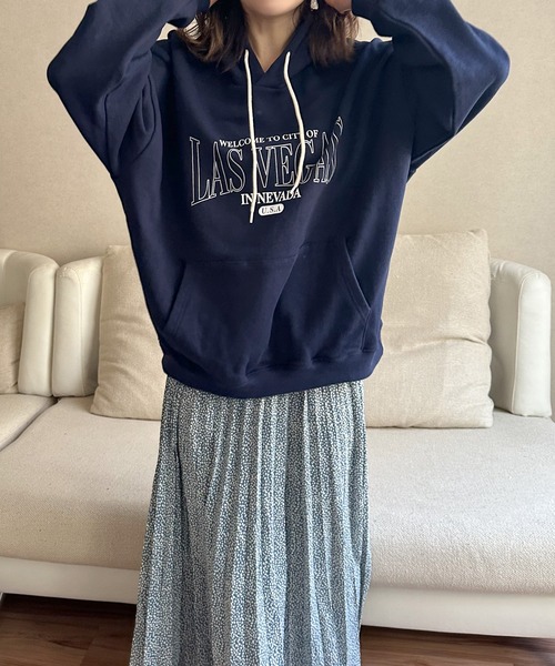 Isn't She?(イズントシー)の「ランダムドットプリーツスカート(スカート・レディース・ブルー/アイボリー・FREE)」の19枚目の写真