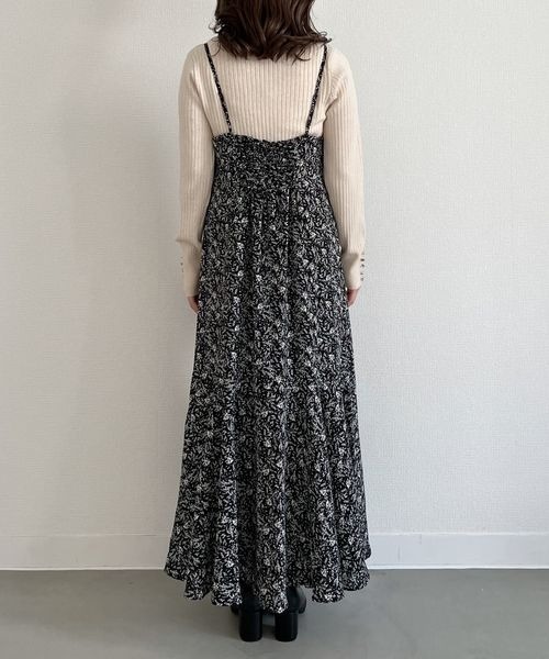 mysty woman(ミスティウーマン)の「ザックリカーデ×キャミワンピセット 173980(ワンピース・レディース・オフホワイト/ブラック/グリーン系その他/グリーン系その他2・FREE)」の22枚目の写真