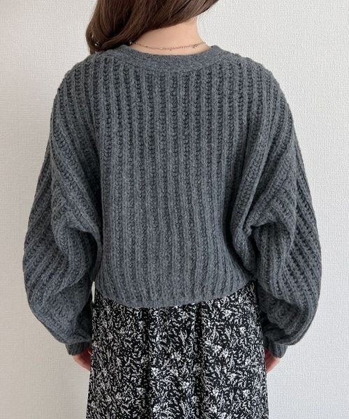 mysty woman(ミスティウーマン)の「ザックリカーデ×キャミワンピセット 173980(ワンピース・レディース・オフホワイト/ブラック/グリーン系その他/グリーン系その他2・FREE)」の19枚目の写真