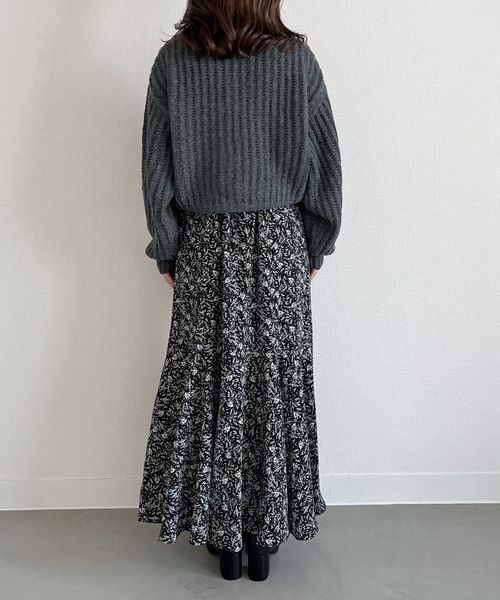 mysty woman(ミスティウーマン)の「ザックリカーデ×キャミワンピセット 173980(ワンピース・レディース・オフホワイト/ブラック/グリーン系その他/グリーン系その他2・FREE)」の17枚目の写真