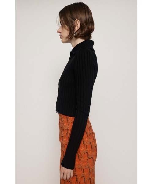 SLY（スライ）の「ZIP UP KNIT TOPS ジップアップ ニット