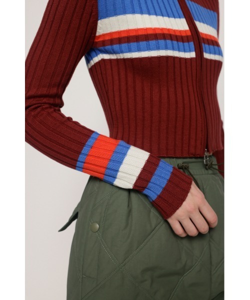 SATURジップアップニットKnit Zip-up SATUR】Weekend Summer Knit Hood Zip-Up☆追跡送料込 (SATUR