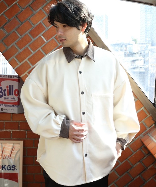 ８(eight)（エイト）の「デニムバルーンスリーブシャツ（シャツ/ブラウス・メンズ・ブルー系その他/ワンウォッシュ/キナリ・MEDIUM/LARGE）」の6枚目の写真