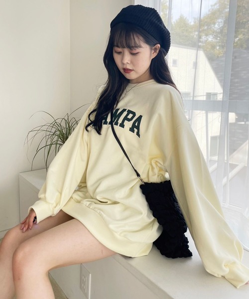 Heather(ヘザー)の「裏毛ロゴチュニックスウェット 180910(スウェット・レディース・グレー/アイボリー/ネイビー・FREE)」の5枚目の写真