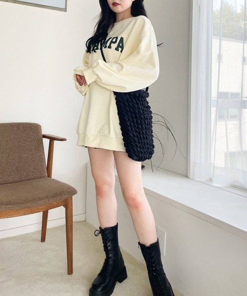 Heather(ヘザー)の「裏毛ロゴチュニックスウェット 180910(スウェット・レディース・グレー/アイボリー/ネイビー・FREE)」の7枚目の写真