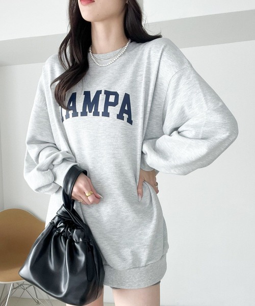 Heather(ヘザー)の「裏毛ロゴチュニックスウェット 180910(スウェット・レディース・グレー/アイボリー/ネイビー・FREE)」の14枚目の写真