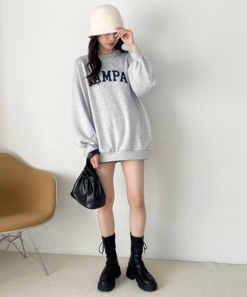 Heather(ヘザー)の「裏毛ロゴチュニックスウェット 180910(スウェット・レディース・グレー/アイボリー/ネイビー・FREE)」の15枚目の写真