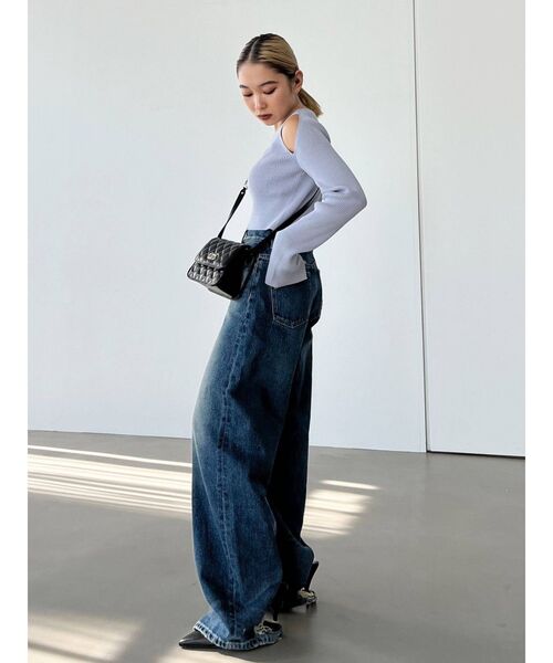 EMODA（エモダ）の「スキンカットラインニット（ニット/セーター・レディース・ブラック/アイボリー/ピンク/パープル・FREE）」の22枚目の写真