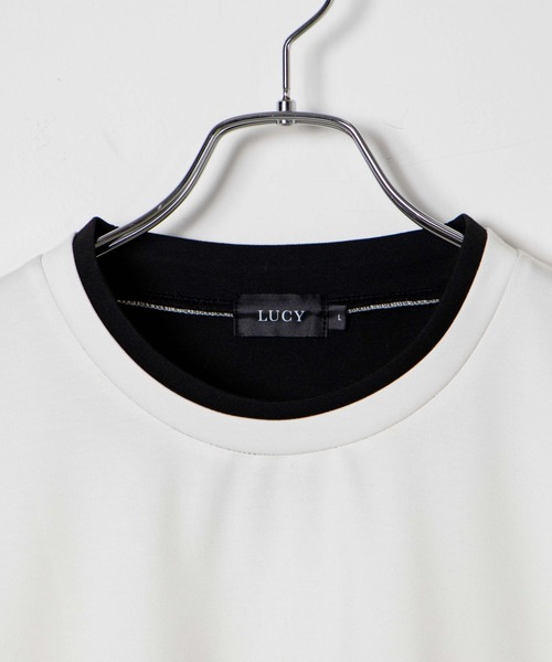 LUCY(ルーシー)の「LUCY/ドルマンポンチ レイヤードプルオーバー(スウェット・メンズ・ホワイト/ダークグレー・MEDIUM/LARGE)」の17枚目の写真