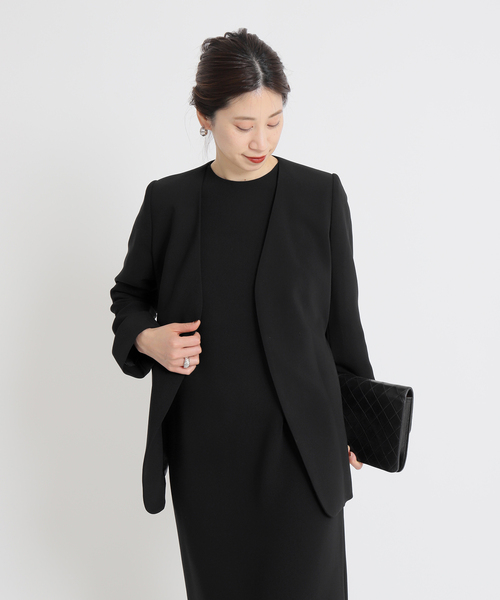 【美品】ヴェルメイユパーイエナ　2024年 softジャケット ブラック　38 美品】ヴェルメイユパーイエナ 2024年 softジャケット ブラック