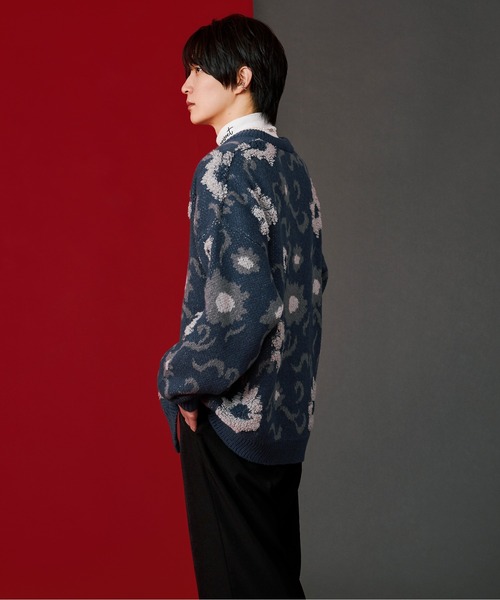 Ellno Loset（エルノロゼット）の「フラワーループカーディガン（カーディガン/ボレロ・メンズ・グリーン/ブラック/ブルー・MEDIUM/LARGE）」の17枚目の写真