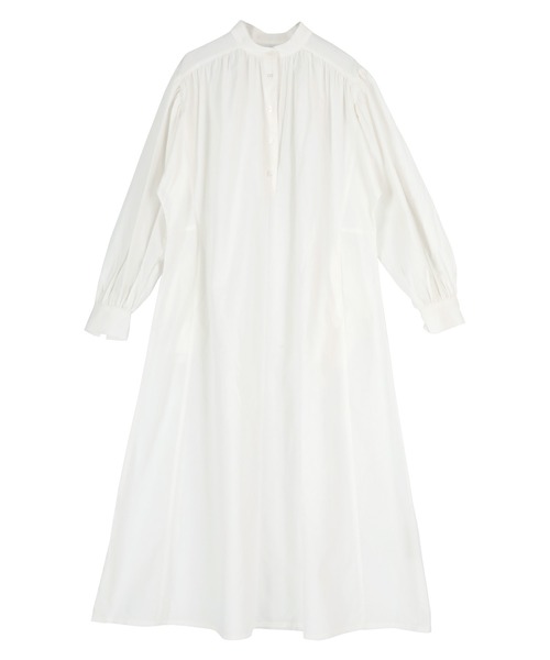 titivate(ティティベイト)の「バンドカラーボリュームギャザーワンピース(シャツワンピース・レディース・オレンジ/ライトピンク/ブラック/オフホワイト・M/S)」の17枚目の写真