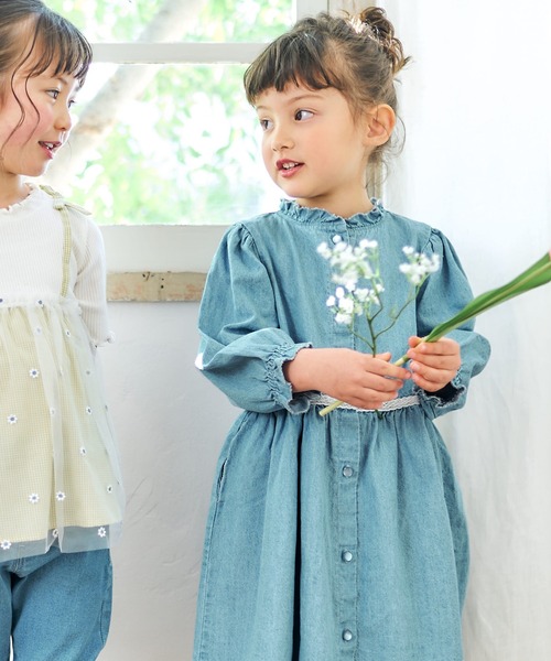 apres les cours(アプレレクール)の「着回しマルチワンピ(ワンピース・キッズ・インディゴブルー/チェック/ピンク・80/90/100/110/120/130/140)」の4枚目の写真