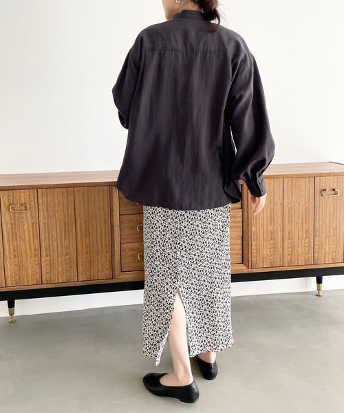 LOWRYS FARM（ローリーズファーム）の「フラワーギャザータイトスカート　187557（スカート・レディース・グリーン/ブラック/アイボリー・FREE）」の8枚目の写真