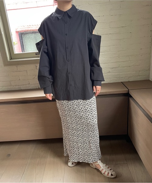 LOWRYS FARM（ローリーズファーム）の「フラワーギャザータイトスカート　187557（スカート・レディース・グリーン/ブラック/アイボリー・FREE）」の12枚目の写真