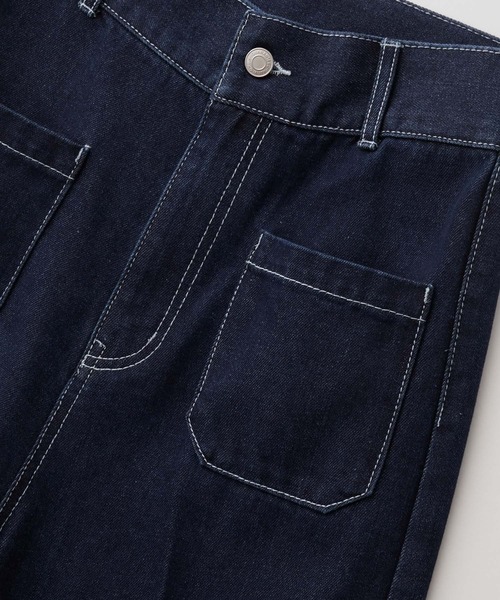ビンテージデニムパンツ フロントポケット付き フロントポケット刺繍デニムパンツ / Front Pocket Embroidered