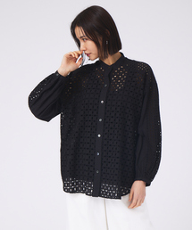 qualite | スクエアレースブラウス(シャツ/ブラウス)