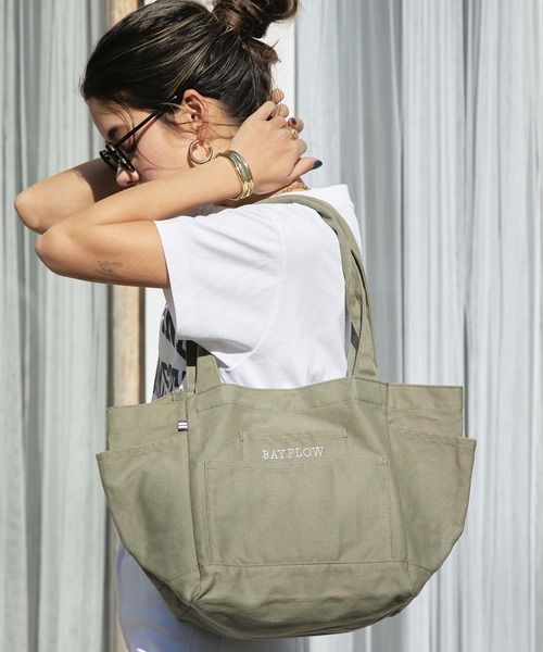 BAYFLOW（ベイフロー）の「5ポケットロゴトート（トートバッグ・レディース・ナチュラル/カーキ/ブラック・FREE）」の20枚目の写真