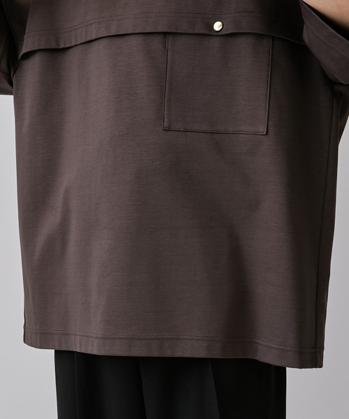 CULLNI クルニ　クレリック シャツ　レイヤード セットアップ グリーン STUDIOUS別注 LAYERED SHIRTS（シャツ/ブラウス）｜CULLNI