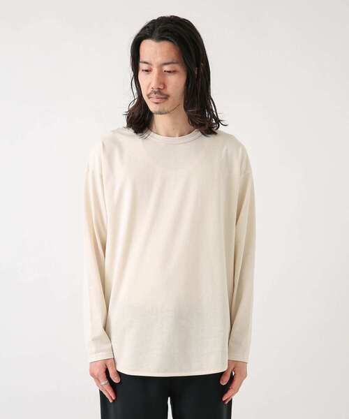 URBAN RESEARCH Sonny Label(アーバンリサーチサニーレーベル)の「『抗菌/防臭』ラウンドヘムロングスリーブTシャツ(Tシャツ/カットソー・メンズ・ホワイト/チャコールグレー/ホワイト系その他・MEDIUM/LARGE)」の20枚目の写真