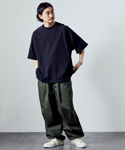 FREAK'S STORE(フリークスストア)の「【限定展開】9オンス Heavyweight ビッグシルエット ラグランスリーブTシャツ/ヘビーウェイト(Tシャツ/カットソー・メンズ・ホワイト/アッシュグレー/ブラック/ダークグリーン/ネイビー/グレイッシュベージュ・SMALL/MEDIUM/LARGE)」の22枚目の写真