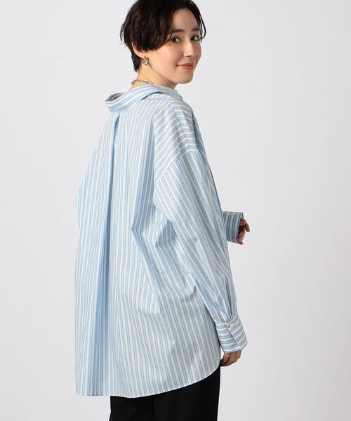 NOLLEY’S（ノーリーズ）の「タイプライタースキッパーシャツ（シャツ/ブラウス・レディース・ホワイト/ブルー系その他3・FREE）」の4枚目の写真