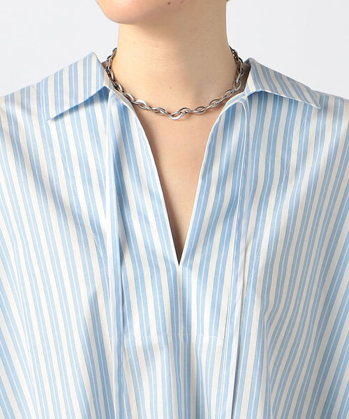 NOLLEY’S（ノーリーズ）の「タイプライタースキッパーシャツ（シャツ/ブラウス・レディース・ホワイト/ブルー系その他3・FREE）」の8枚目の写真