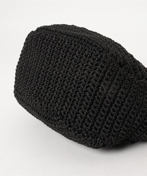 cache cache（カシュ カシュ）の「カシュカシュ cachecache / 柄編みラウンドトート（かごバッグ・レディース・ブラック/グリーン/ベージュ系その他・FREE）」の5枚目の写真