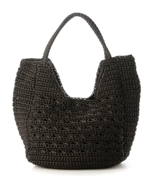 cache cache（カシュ カシュ）の「カシュカシュ cachecache / 柄編みラウンドトート（かごバッグ・レディース・ブラック/グリーン/ベージュ系その他・FREE）」の18枚目の写真
