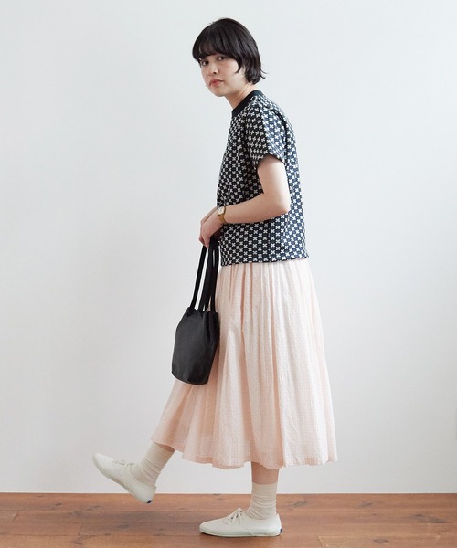 bulle de savon（ビュルデサボン）の「○papillio×gingham ギャザー