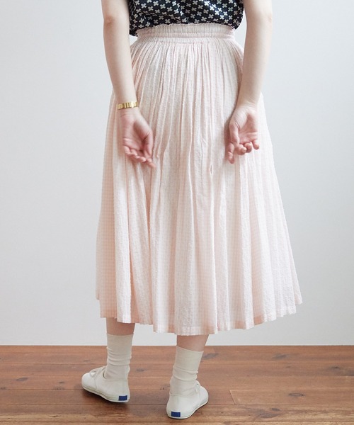 bulle de savon（ビュルデサボン）の「○papillio×gingham ギャザー