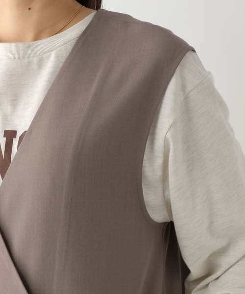 GLOBAL WORK【新品】イージーケア2WAYジレ GLOBAL WORK（グローバルワーク）の「イージーケア2WAYジレ