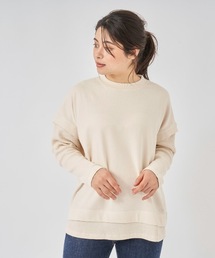 【OP:オーピー】レディースレイヤード風デザインTシャツ