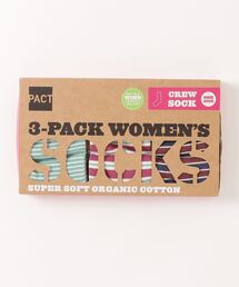 PACT（パクト）の「PACT (パクト) 3P Women's Crew Sock　レディース クルーソックス 3足入りボックス（ソックス/靴下）」