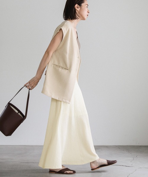 select MOCA（セレクトモカ）の「シャーリングフレアスカート（スカート・レディース・アイボリー/ブラック・FREE）」の11枚目の写真