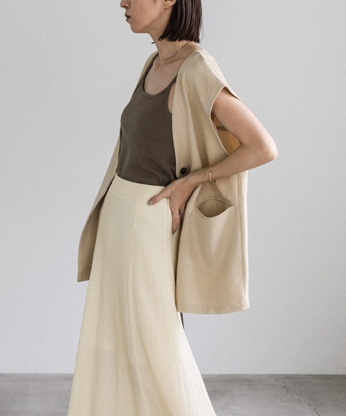 select MOCA（セレクトモカ）の「シャーリングフレアスカート（スカート・レディース・アイボリー/ブラック・FREE）」の12枚目の写真