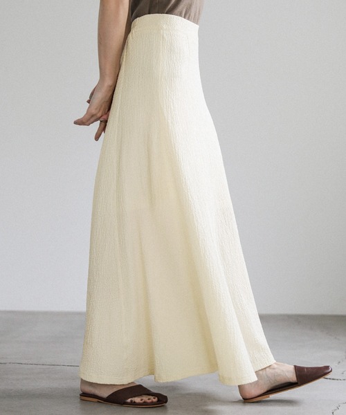 select MOCA（セレクトモカ）の「シャーリングフレアスカート（スカート・レディース・アイボリー/ブラック・FREE）」の10枚目の写真