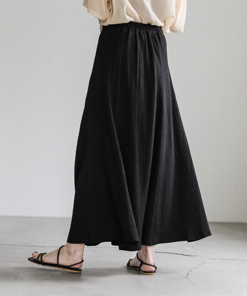 select MOCA（セレクトモカ）の「シャーリングフレアスカート（スカート・レディース・アイボリー/ブラック・FREE）」の13枚目の写真